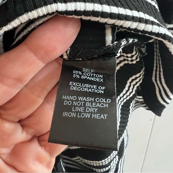 Lulu's A Friend Like You Black Striped Ribbed Romper - Picture 6 of 11